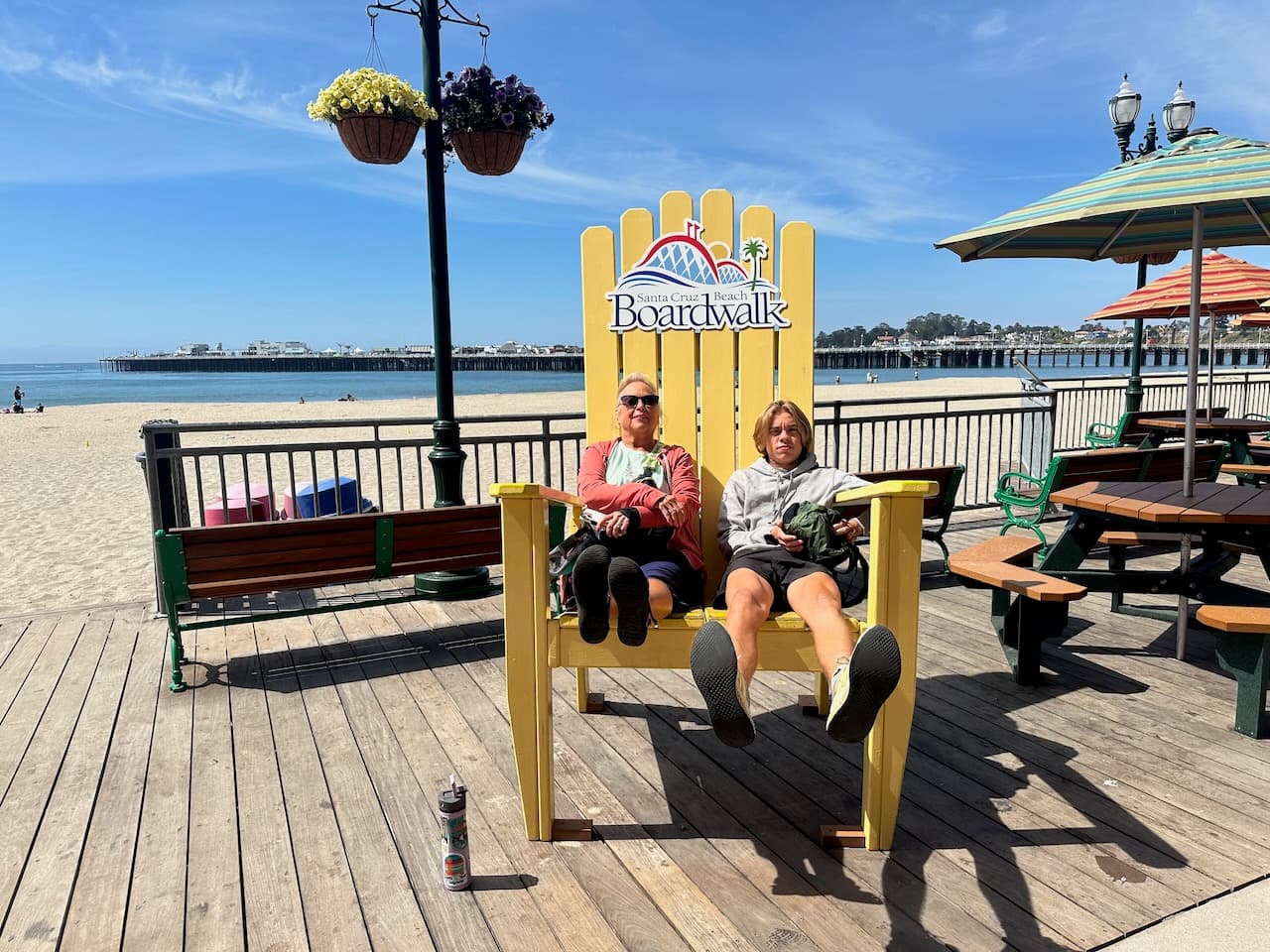 Carol and Dexter at The Boardwalk in Santa Cruz