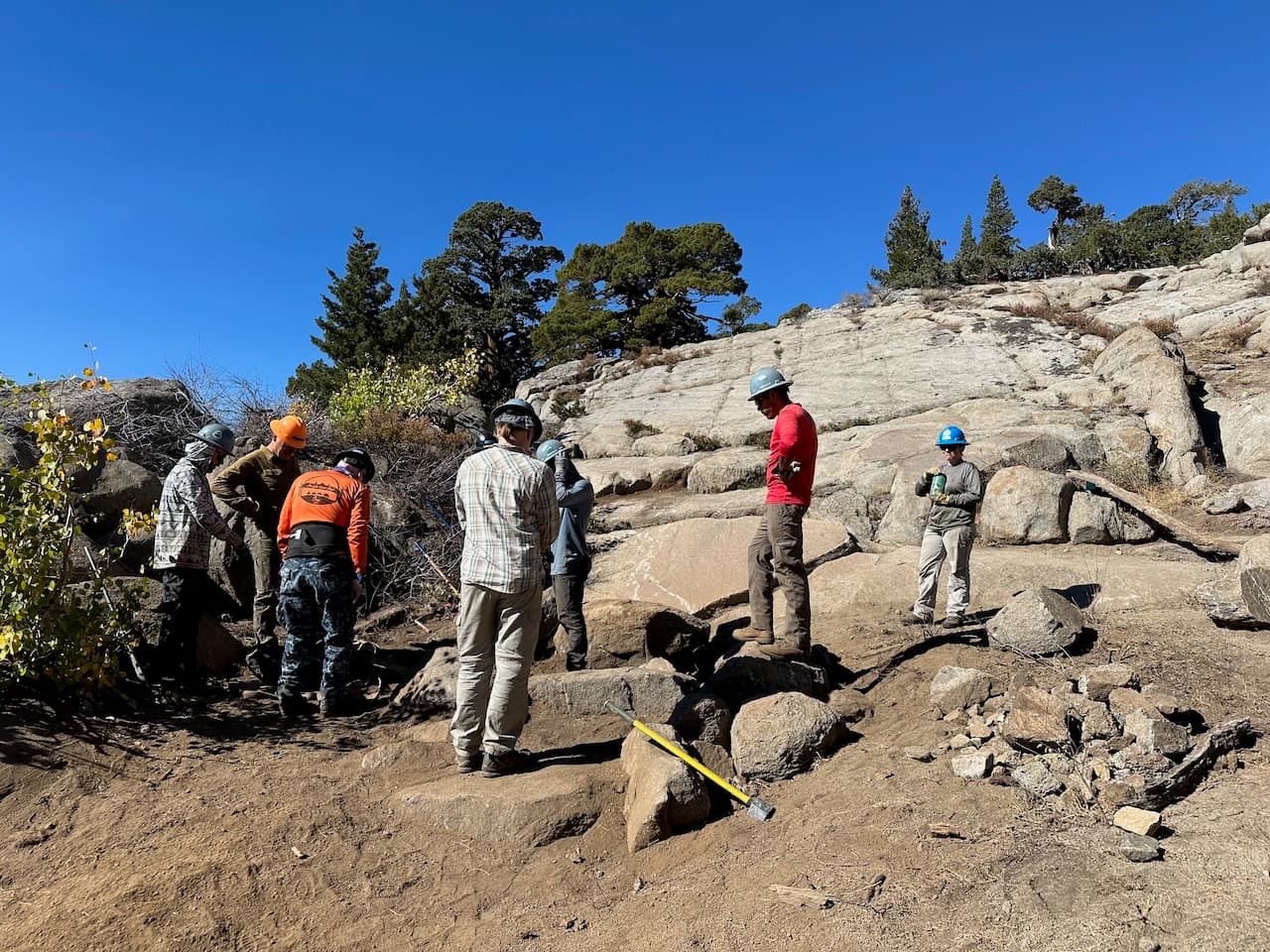 The last project of the season: building a stone staircase just a 30-minute drive from our house