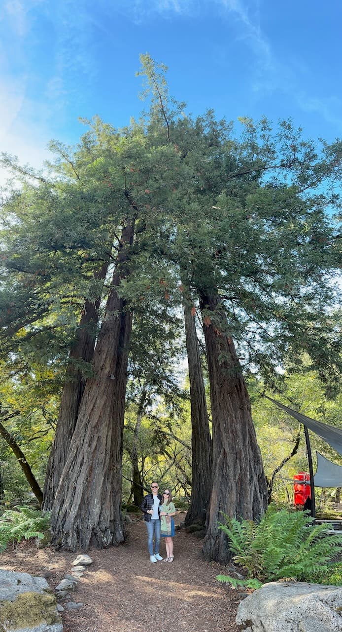 At one of Conrad’s favorite wineries, subjecting him to some nature on the side