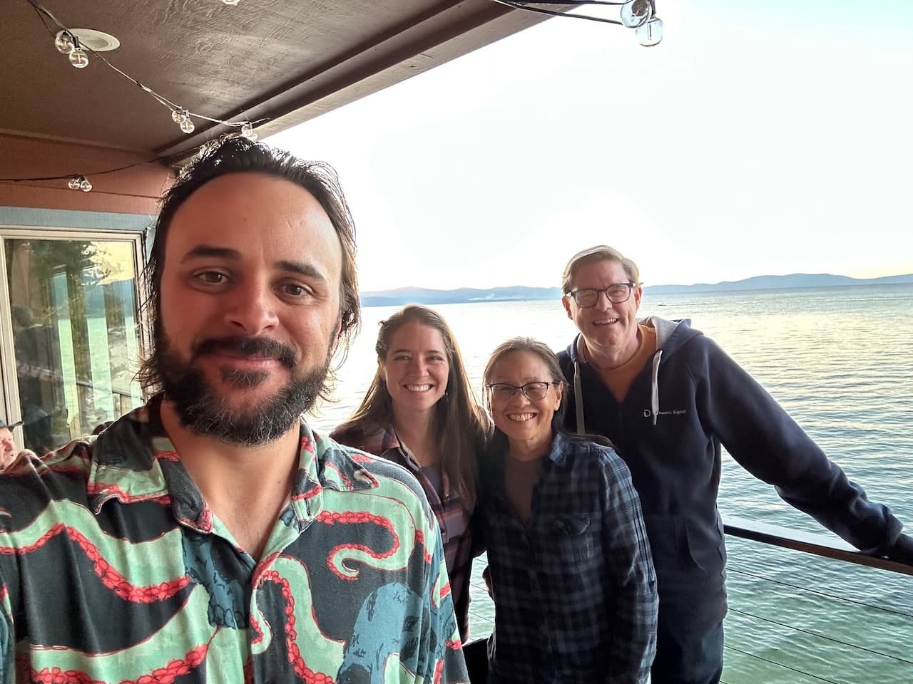 Taking Robert and Christina out to our favorite wine bar